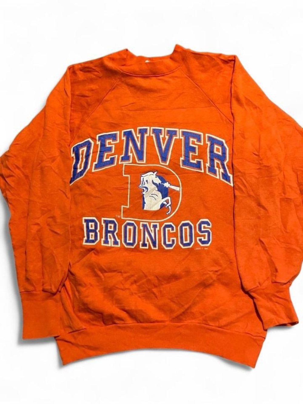 Vintage 90s Denver Broncos Logo 7 Crewneck Sweatshirt Classic D NFL XL